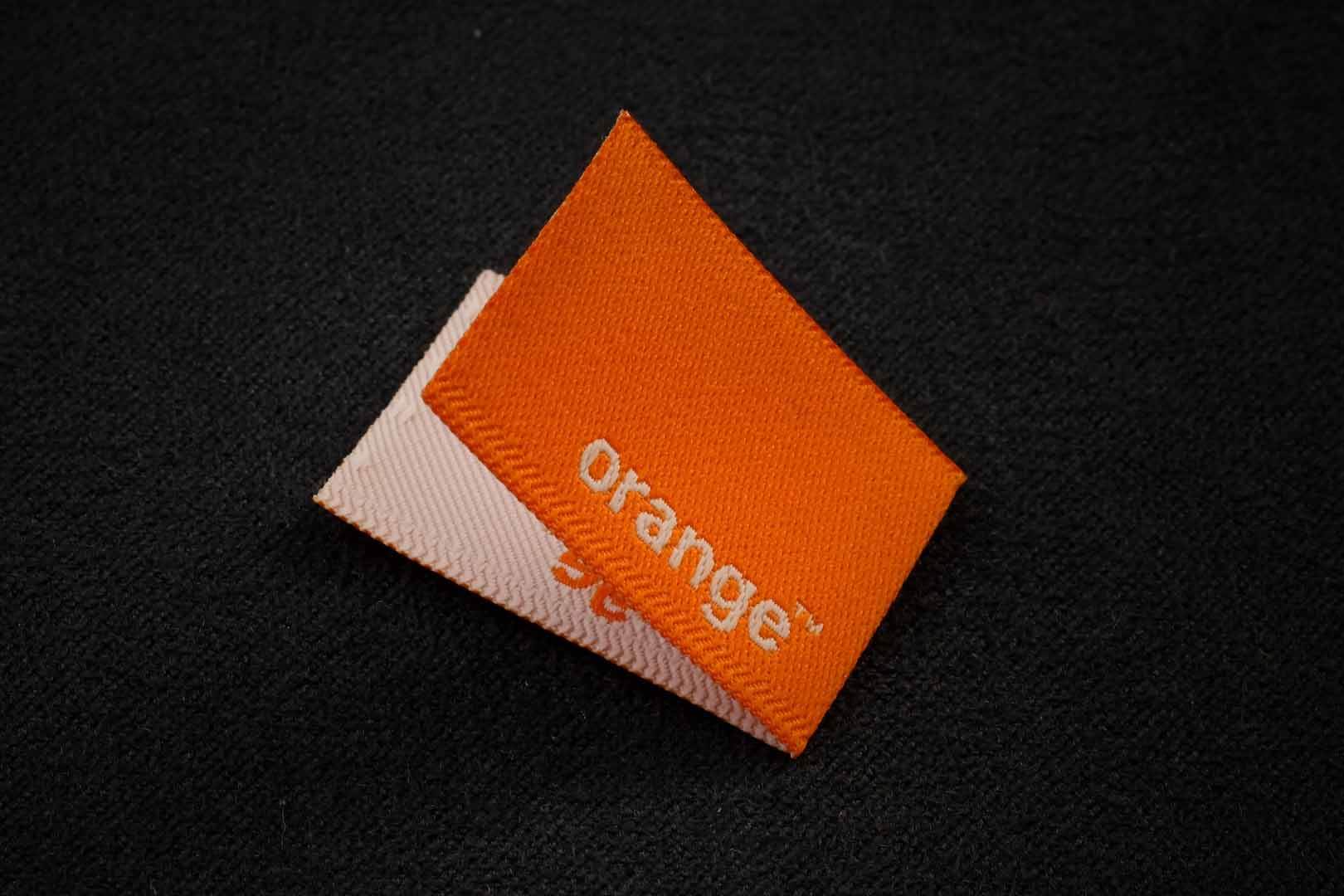 wszywka żakardowa - orange